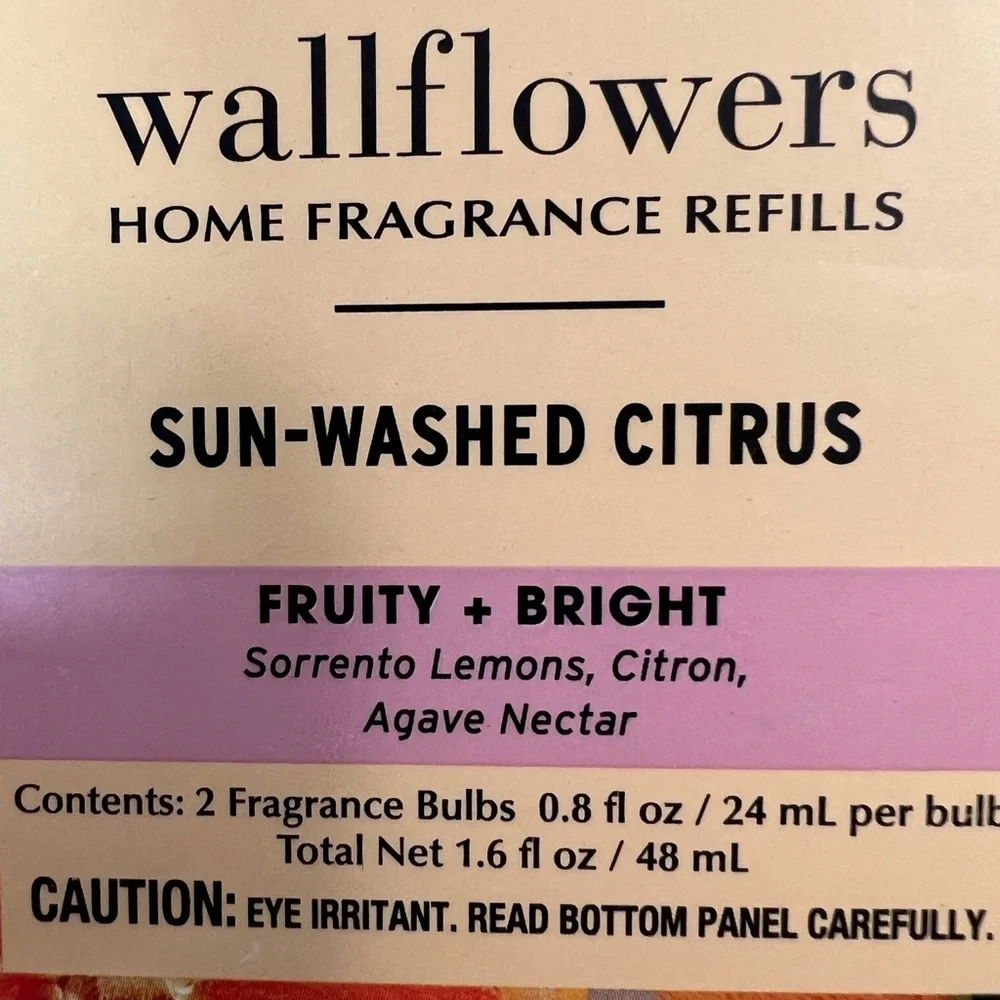 B&BW White Barn "Sun Washed Citrus'" Wallflowers Home Fragrance Refills 2 Boxes - Picture 6 of 7